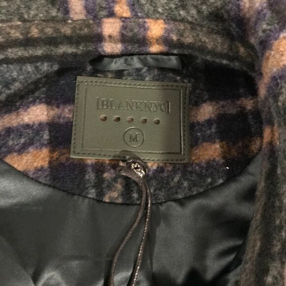 Anthropologie [BlankNYC] Green Plaid Fringe Shacket Jacket - Size Medium - NWT - Picture 5 of 12